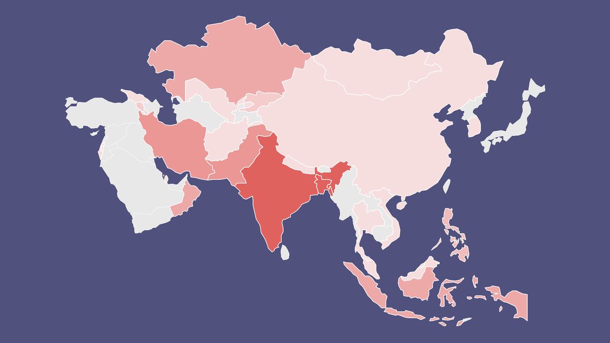 Třetí vlna nákazy bují v Asii. Těžce zasažených států rychle přibývá